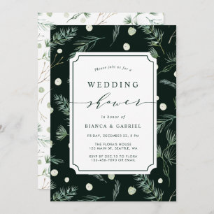 Invitation Wedding shower de verdure d'hiver