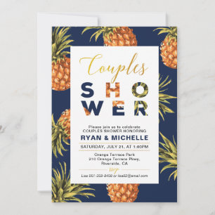 Invitation Wedding shower des couples d'été tropic