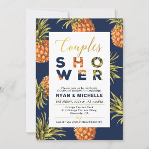 Invitation Wedding shower des couples d'été tropic