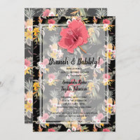 Invitation Wedding shower des couples floraux d'an