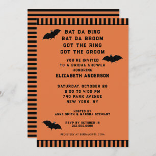 Invitation Wedding shower d'Halloween