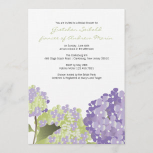 Invitation Wedding shower d'Hydrangea