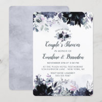 Wedding shower du couple bleu de la marine florale