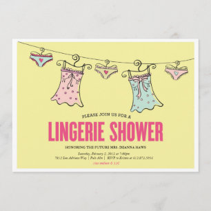 Invitation Wedding shower du Lingerie Shower Bachelorette Par