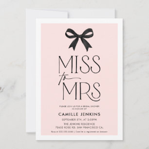 Invitation Wedding shower Elegant Bow