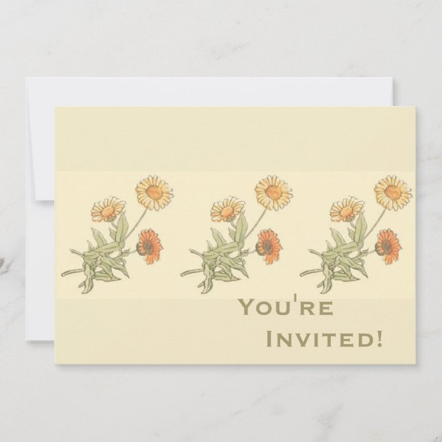 Invitation Wedding shower floral de Marigold personnalisé (Devant)