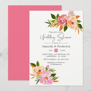 Invitation Wedding shower floral de printemps