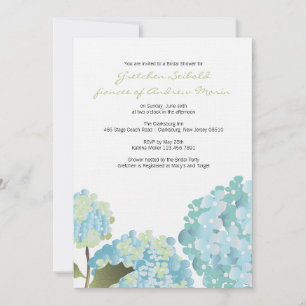 Invitation Wedding shower Hydrangea