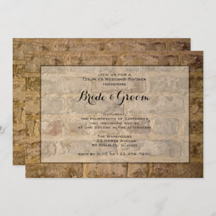 Invitation Wedding shower industriel chic en brique Couples