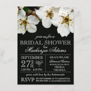 Invitation Wedding shower nuptial des fleurs de cerisiers bla