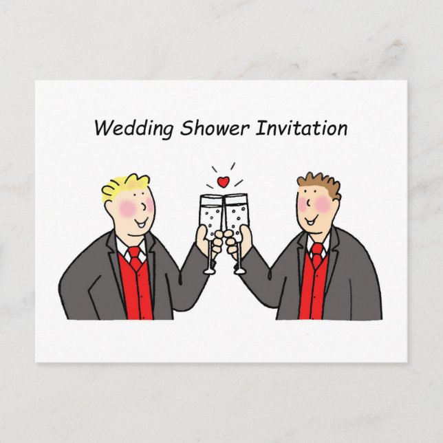 Invitation wedding shower pour deux pièces. (Devant)