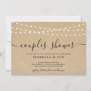 Invitation Wedding shower Rustique Couples