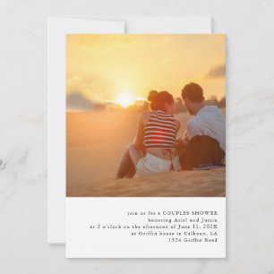 Invitation Wedding shower simple à thème photo