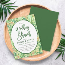 Wedding shower tropical Feuille vert