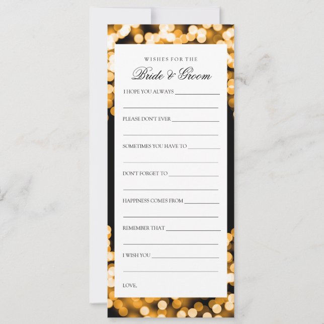 Invitation Wedding shower Wives Gold Sparklight (Devant)