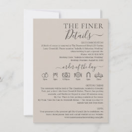 Invitation Wedding Soft Beige Finer Details
