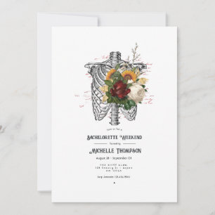 Invitation Week-end Automnal Rustique Floral Gothique pour Cé