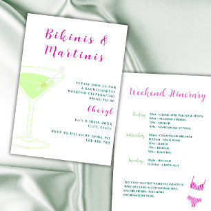Invitation Week-End Bikinis Et Martinis Bachelorette