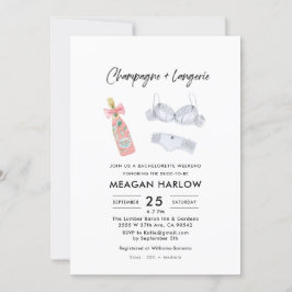Invitation Week-end Champagne et Lingerie Bachelorette