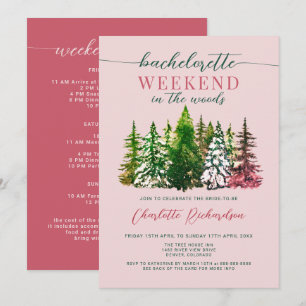 Invitation Week-End Dans Le Bois Bachelorette Party Dusty Ros