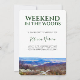 Invitation Week-end dans le Woods Bachelorette Party Invitati
