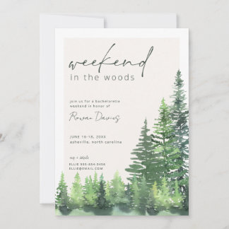 Invitation Week-end dans le Woods Bachelorette Party Invitati