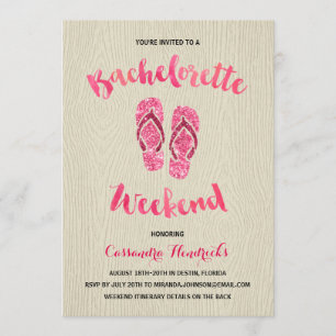 Invitation Week-end de Bachelorette avec les parties
