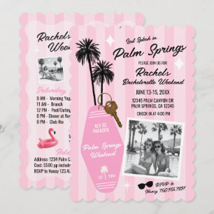 Invitation Week-end de départ de célibataire à Palm Springs (