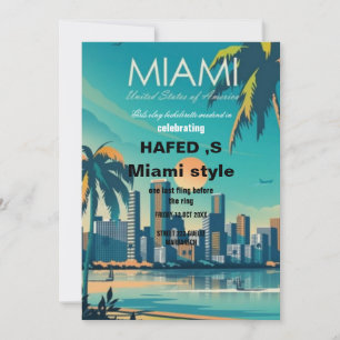 Invitation Week-end de filles d'été à Miami pour enterrement