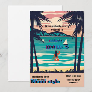Invitation Week-end de filles d'été à Miami pour enterrement
