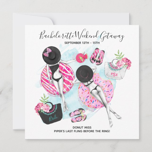 Invitation Week-end de plage de Bachelorette (Devant)
