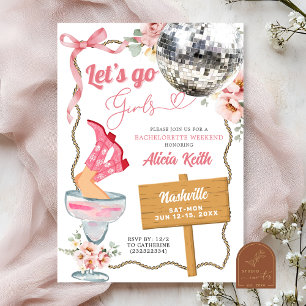 Invitation Week-end enterrement de vie de jeune fille Cocktai