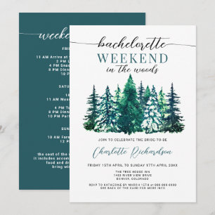 Invitation Week-End Moderne Dans Le Bois Bachelorette Party I