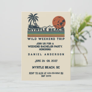 Invitation Week-end personnalisé à Myrtle Beach pour l'enterr
