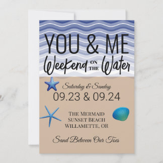 Invitation Weekend You & Me sur l'invitation à l'eau