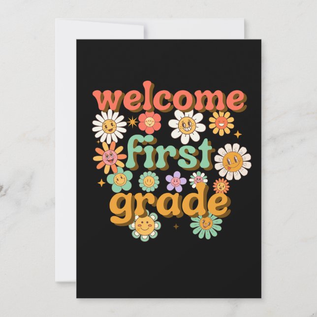 INVITATION WELCOME FIRST GRADE  FIRST DAY OF SCHOOL BACK (Devant)