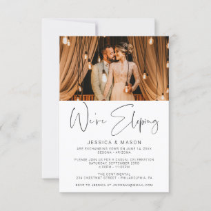 Invitation We're Eloping Invite Wedding Announcement