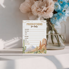 Invitation Western Baby Prediction Card