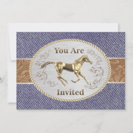Invitation Western Belt Et Buckle Sur Denim Votre Sont Invité