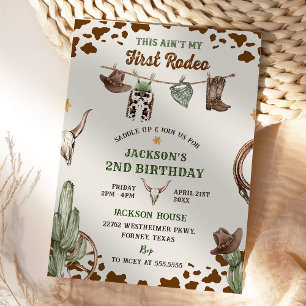 Invitation Western Ce n'est pas mon premier rodéo 2e annivers