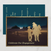 Western Cowboy Cowgirl Engagement Mariage