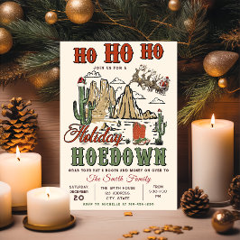 Invitation Western Cowboy Noël Holiday Hodown Party