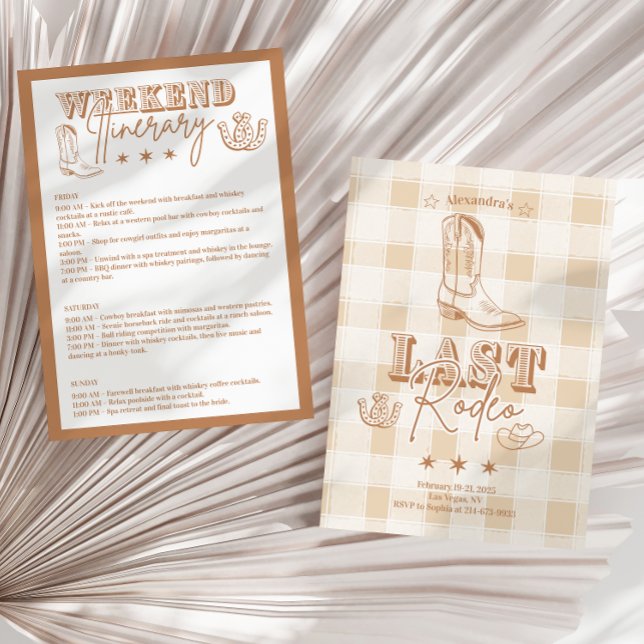 Invitation Western Dernier Rodeo Bachelorette Party (Créateur téléchargé)