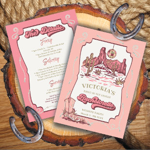 Invitation Western Disco Desert Cowgirl Bachelorette Party