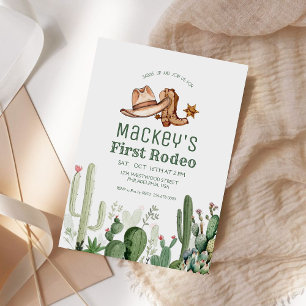 Invitation Western First Rodeo Cowboy fête d'anniversaire