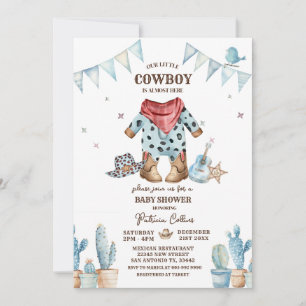 Invitation Western Our Little Cowboy Rodeo Baby shower
