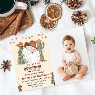 Invitation Western Père Noël Oh Quel Amusant Noël Anniversair