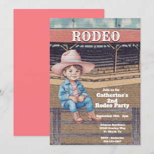 Invitation Western Rodeo Cowboy/Cowgirl Anniversaire personna