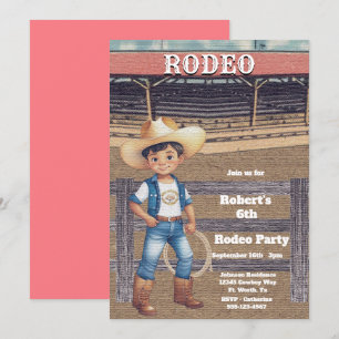 Invitation Western Rodeo Cowboy/Cowgirl Anniversaire personna