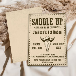 Invitation Western Saddle Up Et Rejoignez-Nous Pour Anniversa